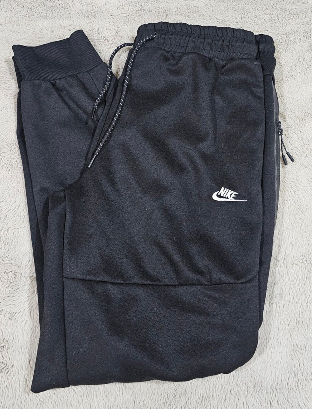 Nike Mens Black Joggers Sweatpants Zipper Pocket Cotton/Poly Drawstring Sz 2XL